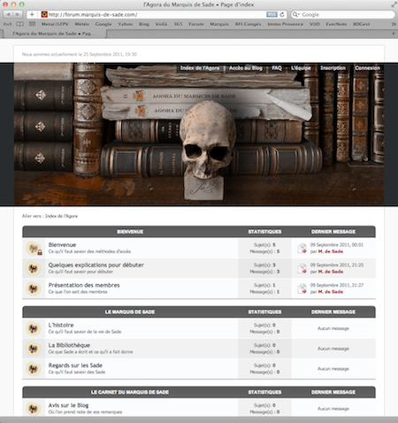 Marquis de Sade — L'Agora du Marquis !