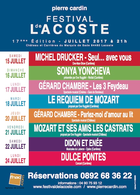 Marquis de Sade - Festival de Lacoste 2017