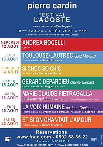 Marquis de Sade - Festival de Lacoste 2020