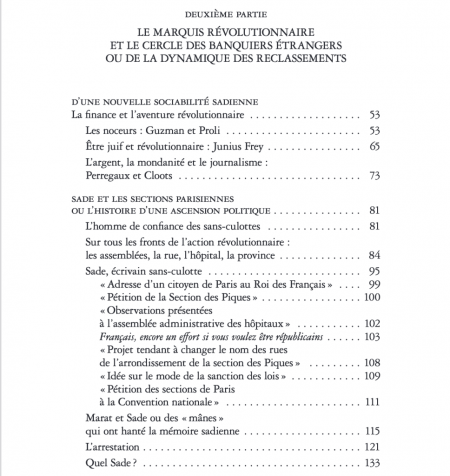 Marquis de Sade — Sade, la Révolution et la finance
